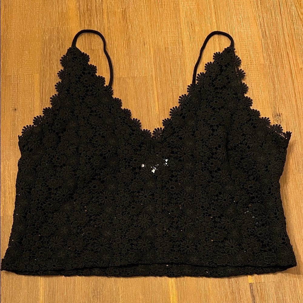 H&M Elegant Black Lace Blouse